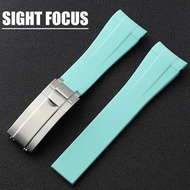 สายนาฬิกาข้อมือสีฟ้า: 20มม. เหมาะสำหรับเรือยอชท์ Rolex Submariner Master II Daytona Milgauss GMT 2 E