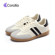 【รองเท้าคู่รัก】Corolla รองเท้าผ้าใบ สำหรับผู้ชาย ผู้หญิง ทรงเบสิค หนังนิ่ม พื้นกันลื่น ใส่สบาย (มีไซ
