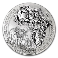 Rwanda 50 RWF African Ounce Wildlife Series Cape Buffalo 2015 1 oz .999 Silver Coin (Sealed) 1oz