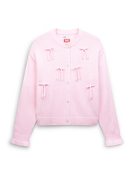 AIIZ (เอ ทู แซด) - AIIZ เสื้อคาร์ดิแกนผู้หญิงผ้าถักติดโบว์ AIIZ Womens Bow Crew-Neck Cardigan