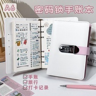TB Spot Goods#a6Password-locked notebook, large-capacity loose-leaf book ins Notebook for students w