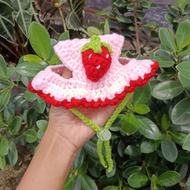 STRAWBERRY CAT KNIT HAT CHARACTER CAT HAT