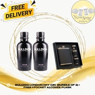 Bulldog London Dry Gin 700ml (Bundle of 2) + Free 1 Pocket Alcohol Flask