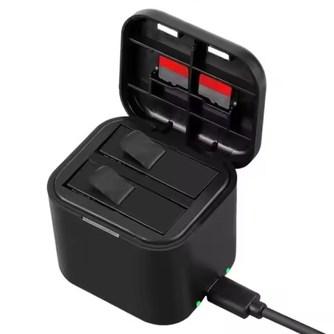 For Insta360 Ace Pro/Pro 2/Ace Battery Fast Charger Dual Charging Battery Storage with Memory Card S