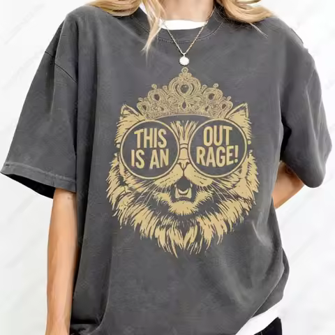 Princess Donut Tee This Is An OUTRAGE Cotton Shirt Dungeon Crawler Carl Goddammit Donut Design Men W