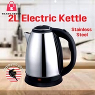 RSS_ [MYLAYSIA PLUG] Kettle Stainless Steel Electric Automatic Cut Off Jug Kettle 2L
