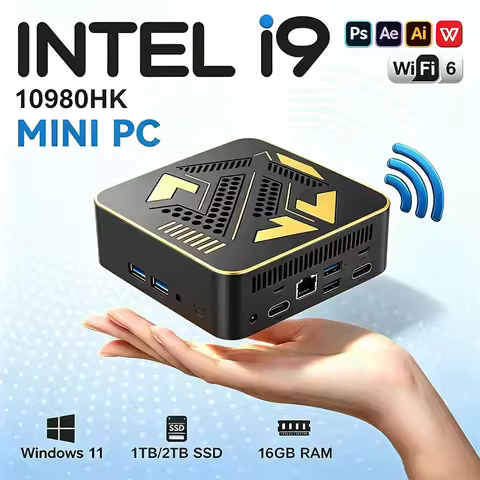 Mini PC Computer Inte i9 10980HK 8GB 16GB RAM 1TB 2TB M.2 SSD Windows 11 Gaming Computer PC WiFi6 BT