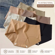 【6PCS】omen's ice silk large size panties 7A mulberry silk crotch antibacterial underwear