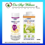NESTLE NOVASOURCE RENAL  VANILLA 200ML / RESOURCE FRUIT APPLE 200ML