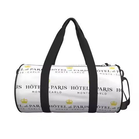 Hotel De Paris Monte Carlo Large Duffle Gym Bag Waterproof Duffle Travel Bags Handbags Fitness bag