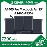 SKOWER A1405 Battery 7200mAh For Apple Macbook Air 13 inch A1466(2012-2017) A1369(2011-2012) Replace