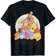 Summer hot selling men's T-shirt Winnie The - Pooh Eeyore Piglet Tigger Kanga Roo Hug T-Shirt Short-