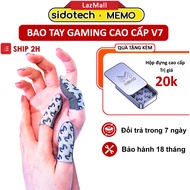 Bao tay chơi game ff SIDOTECH MEMO V7 sợi bạc cao cấp găng tay gaming chống mồ hôi giúp thao tác siê