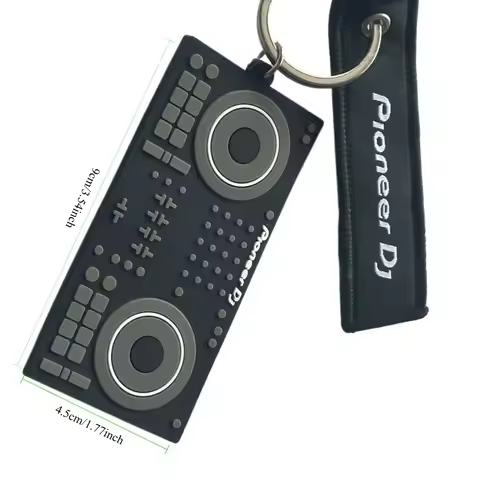 Pioneer DJ Controller Model Keychain,Pioneer All-in-one Disc Player Model,Keychain Black