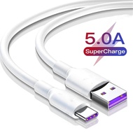 สายชาร์จ USB type C ยาว 0.25-3เมตร Super Fast Charging Cable USB C 5A สำหรับโทรศัพท์ Huawei P50/40/30/20 Mate X/XS 50/30/20 Honor Xiaomi 12 OPPO Samsung VIVO Matebook XS/13/14/15/X Pro รับประกัน1ปี