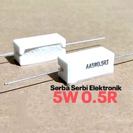 5WATT 5W 0R5 0.5 0.5R OHM ROHS CHALK RESISTOR