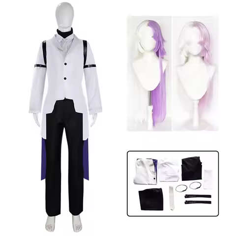 Sigma Cosplay BSD Bungo Stray Dogs Cosplay Costume Anime Trench Uniform Suit Sigma Wig Halloween Par