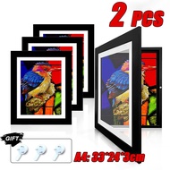 1/2 PCS Kids Art Frame Set  Kids Artwork Organizer  Wooden Replaceable Photo Display Home Office Pai