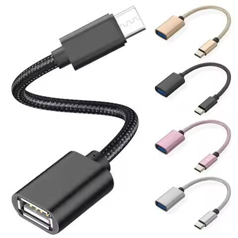 OTG Adapte Cable USB Type C to USB 3.0 A Female OTG Data Cord Adapter for Xiaomi Samsung S20 Huawei 