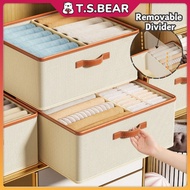 Large Thick Foldable Storage Box With Divider Clothes Pants T-Shirts Closet Organizer Box Multipurpo