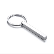 (GC1) GANTUNGAN KUNCI-LIONTIN KALUNG-BANDULAN KALUNG PRIA WANITA-TERBARU SILVER MODEL BALOK-TITANIUM