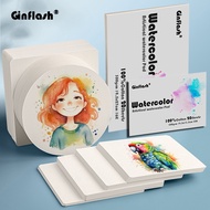 Ginflash 100%Cotton Watercolor Paper 16K/32K 300GSM 20sheets/set Watercolour Paper Pad book