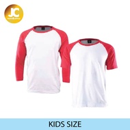 ENZO Kids Raglan Round Neck Tshirt - White / Hot Pink (Unisex) 1028