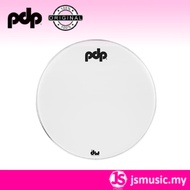 DW PDP 16" Bass Drum Resonant Logo Head, White Coated