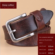 Mens head layer cowhide leather belts in mens pure cow belt bring together tide belt tactical belt  