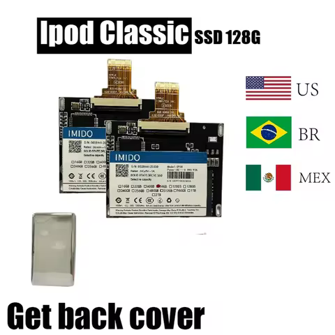 Ipod Classic Upgrade Kit SSD 128gb Included Parts 5th 6th 7th Gen Back Cover/Installer Tools Kit Gre