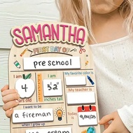 1pc Customized First Day Of School, Last Day Of School, Personalized Name Logo, Elementary Student B