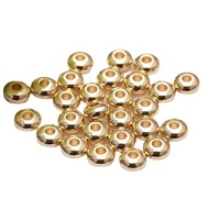 Hongyun Hongyun-tc- (100pcs) 14K Gold-Clad Abacus Spacer Beads diy Handmade Jewelry With Gold Color 