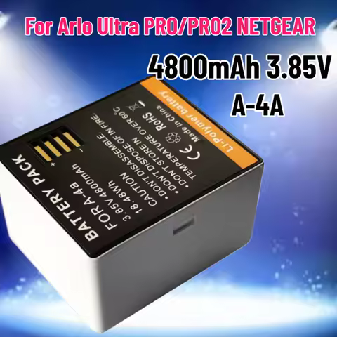 4800mAh 3.85V Rechargeable Battery A-4A for Arlo Ultra PRO/PRO2 NETGEAR Sports Camera Battery, Monit