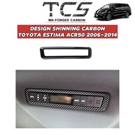 TCS TOYOTA ESTIMA ACR50 CARBON FIBER REAR AC PANEL FRAME GARNISH ACCESSORIES