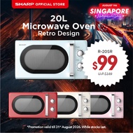 Sharp 20L Solo Microwave Oven (Retro design) R-20SR Sharp Microwave