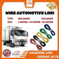 Aksesori Lori PURE COPPER WIRE WAYAR 14/0.26 21AWG 28/0.26 18AWG COPPER CABLE WIRE TRUCK LORRY KERET