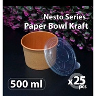 500ml craft Paper bowl without lid