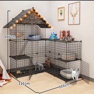 Combo Nhà Tầng Lưới Ghép Chuồng Quây Dành Cho Thú Cưng Chó Mèo ( Tặng Kèm Chốt ) - Ipet Shop
