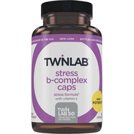 Twinlab Stress B-Complex Caps - Complete B-Complex & 1000 mg Vitamin C - Energy Support Supplement w