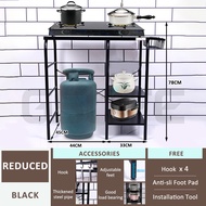 GSlife🔥🔥Stainless Gas Stove Stand Rack Kitchen Heavy Duty Organizer Space Saver Kitchen Cabinet Stai