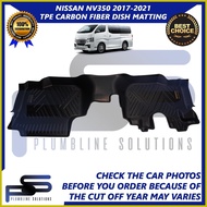 ◄ ▫ ❖ TPE CF Deep Dish Matting for Nissan NV350 2017 2018 2019 2020 2021 Model Floor Liner High Qua