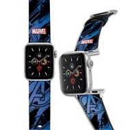 Marvel-Apple Watch錶帶-皮革系列-藍色 Avengers