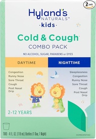 Hyland Naturals Cold & Cough Medicine Combo Pack For Kids 2-12 Years 4 Fl Oz (118ml) Each