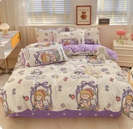 ชุดผ้าปูที่นอน พร้อมผ้านวม 5.5 ฟุต ครบเซต 6 ชิ้น ขนาดผ้าปู 3.5 -6 ฟุต 1 เซต มี ผ้านวม 5.5 ฟุต 1 ผ้าป