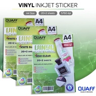 Tahan air Stiker Label PET PP A4 (22 Lembar) Kertas Stiker Vinyl Inkjet Anti Air
