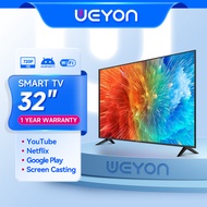 WEYON Smart TV ทีวี 32 นิ้ว โทรทัศน์ สมาร์ททีวี LED Wifi FULL HD Android TV ราคาถูกทีวี จอแบนสามารถร
