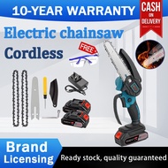 Portable 6-inch 9980VF cordless mini chainsaw, rechargeable battery cordless electric chainsaw cutti