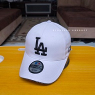 LA LOGO DISTRO BASEBALL CAP - WHITE LA EMBROIDERED MEN'S AND WOMEN'S BASEBALL CAP