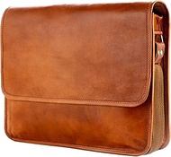 Berliner Bags Ghent Leather Messenger Bag Laptop Bag for 15 - 15.4 Inch Leather Bag Men Women Vintag