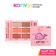 ODBO Lovely Pantone Blusher OD197-02 Limited Love Palette That Combines 4 Shades Of Blush 1 Highlight 1 Shade Of Bronzer.